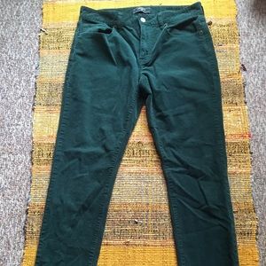 Forever 21 green cord pants